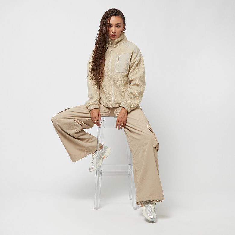 Chaqueta de mujer de mezcla de sherpa