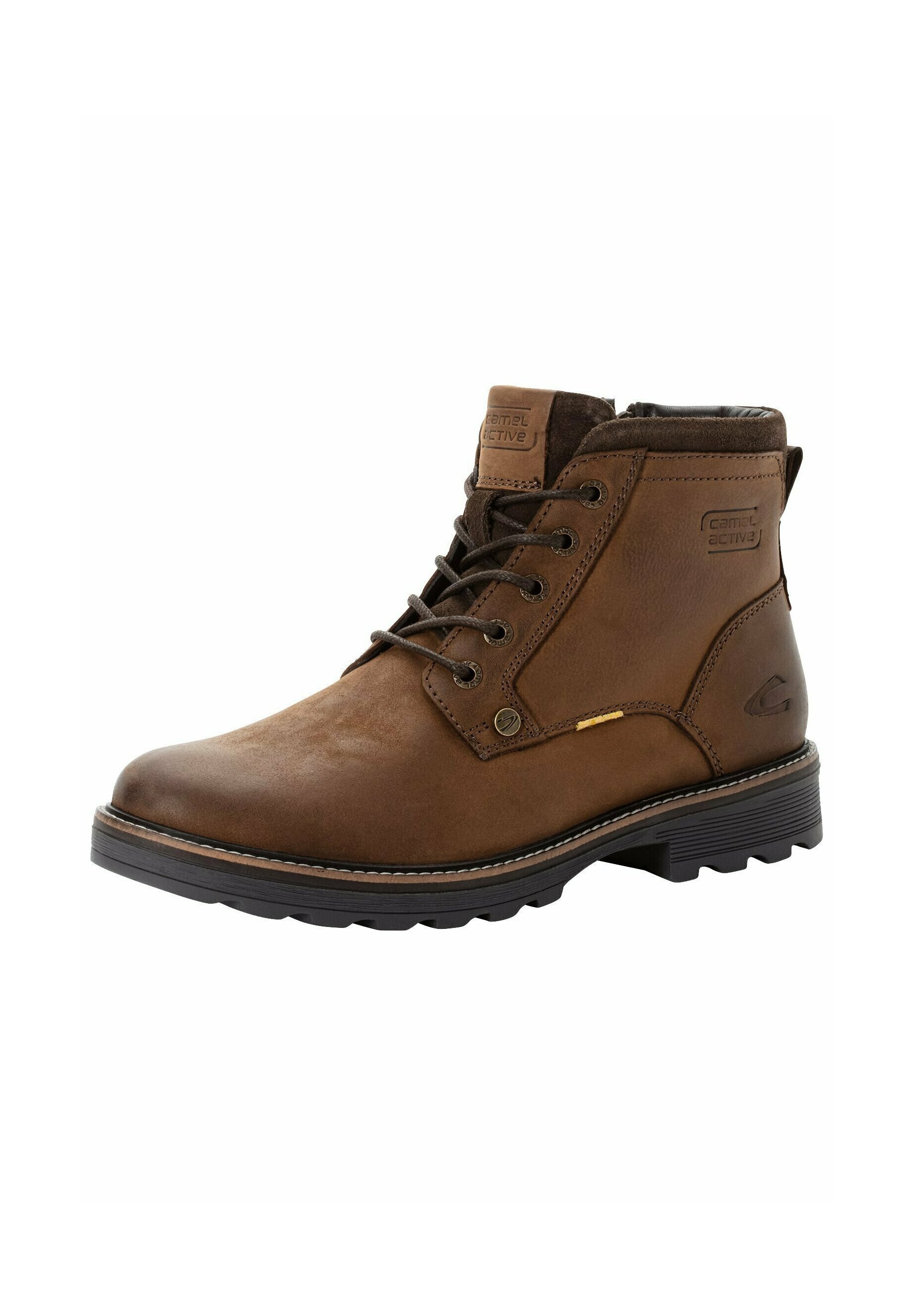 camel active FLOW WITH ZIPPER - Stivaletti stringati - cafe