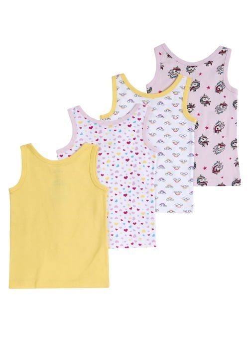 Conjunto de camisetas interiores Chicco, camisetas de tirantes de algodón para niñas (paquete de 4)