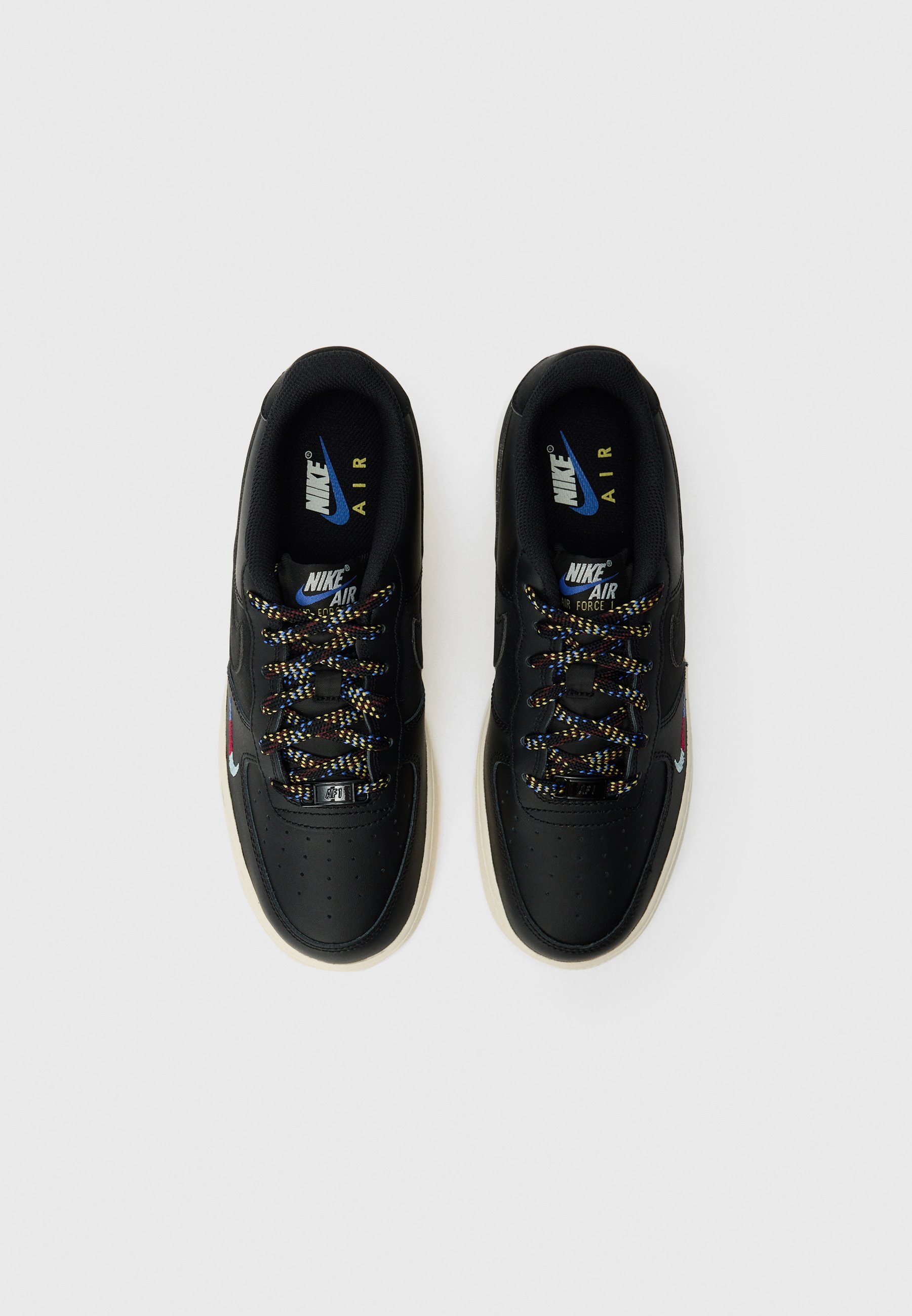 Nike Sportswear AIR FORCE 1 UNISEX - Sneakers - zwart/saturn goudkleurig/komeetblauw