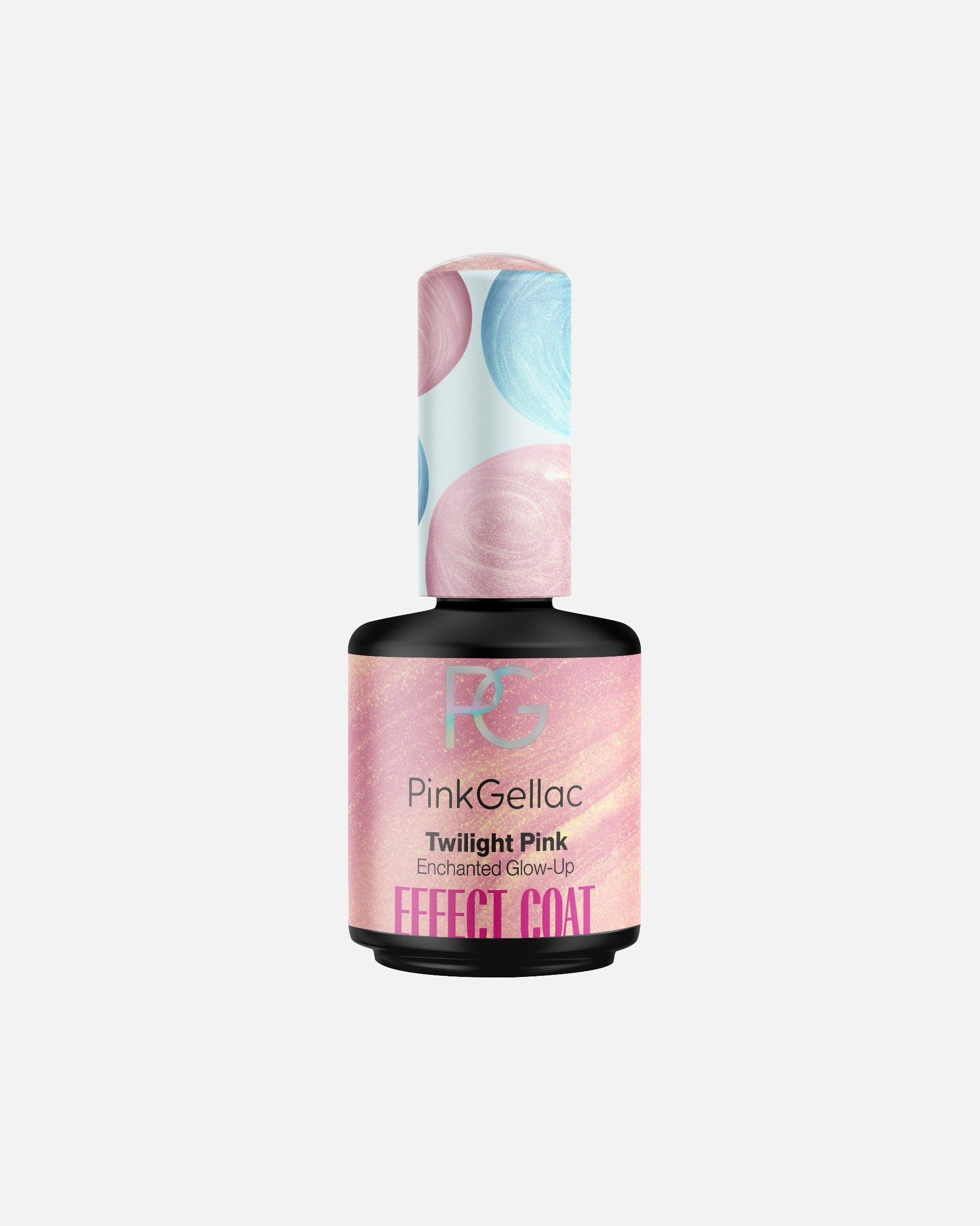 Rožinis gelinis UV nagų lako efekto lakas - 15 ml