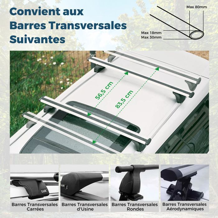 Cofre de techo rígido para coche COSTWAY de 400 L - Llaves, correas, apertura lateral, impermeable, para coches con barras de techo, negro