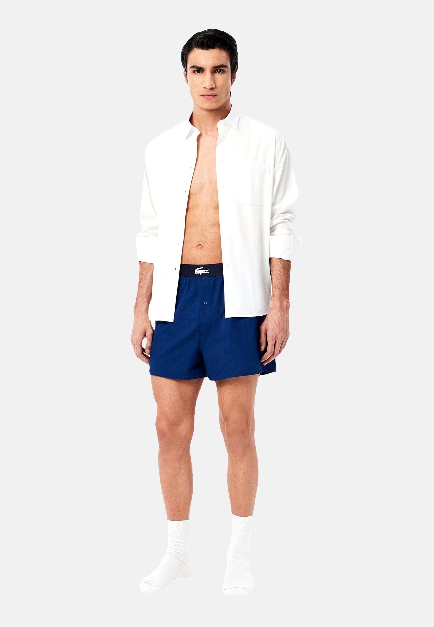 Lacoste BOXER SOUSH-VETEMENTS - Bokseriniai šortai - garų spalvos/metileno-tamsiai mėlyni b