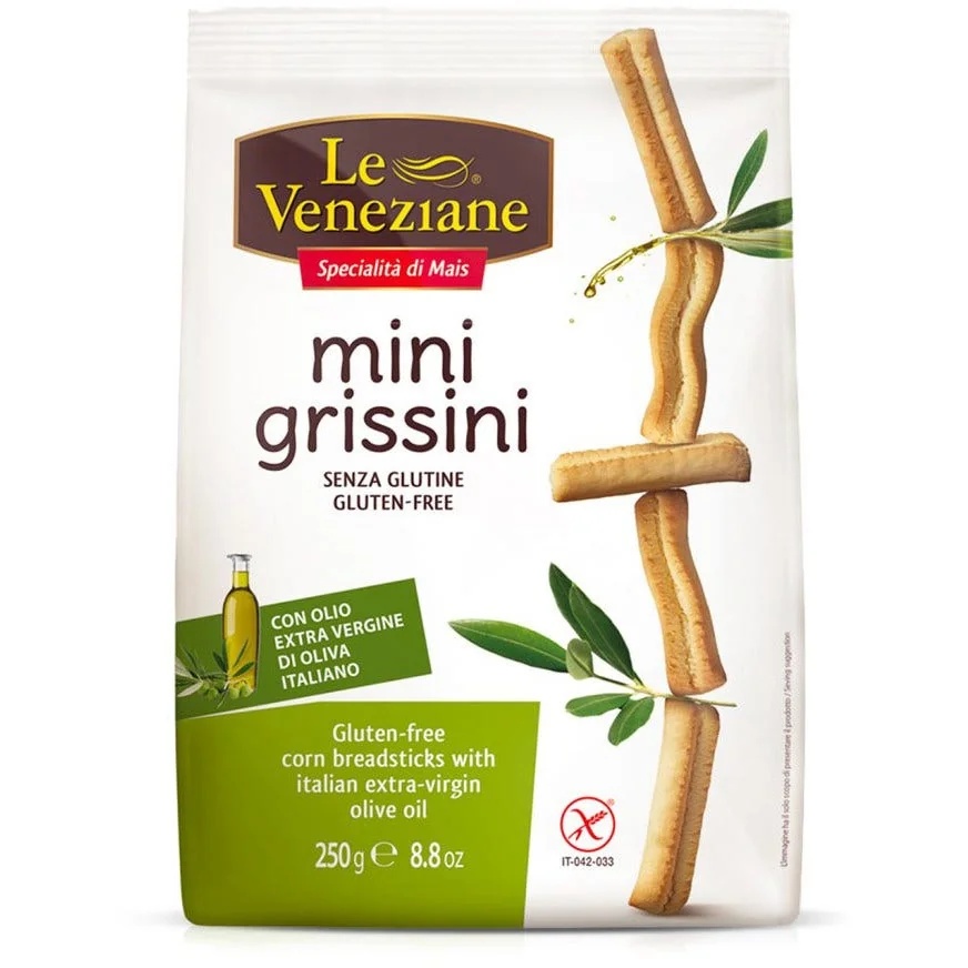 LE VENEZIANE Le Veneziane minirepen met glutenvrije extra vierge olijfolie 250 g
