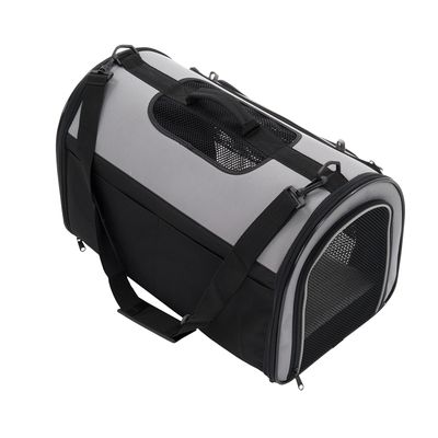 Transportín para mascotas Freedom con extensión lateral - Negro y gris