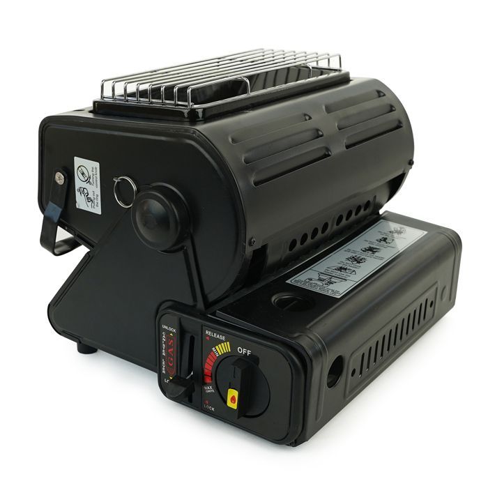 Fogão e aquecedor a gás Eurocatch - Conjunto para camping - inclui 4 cartuchos