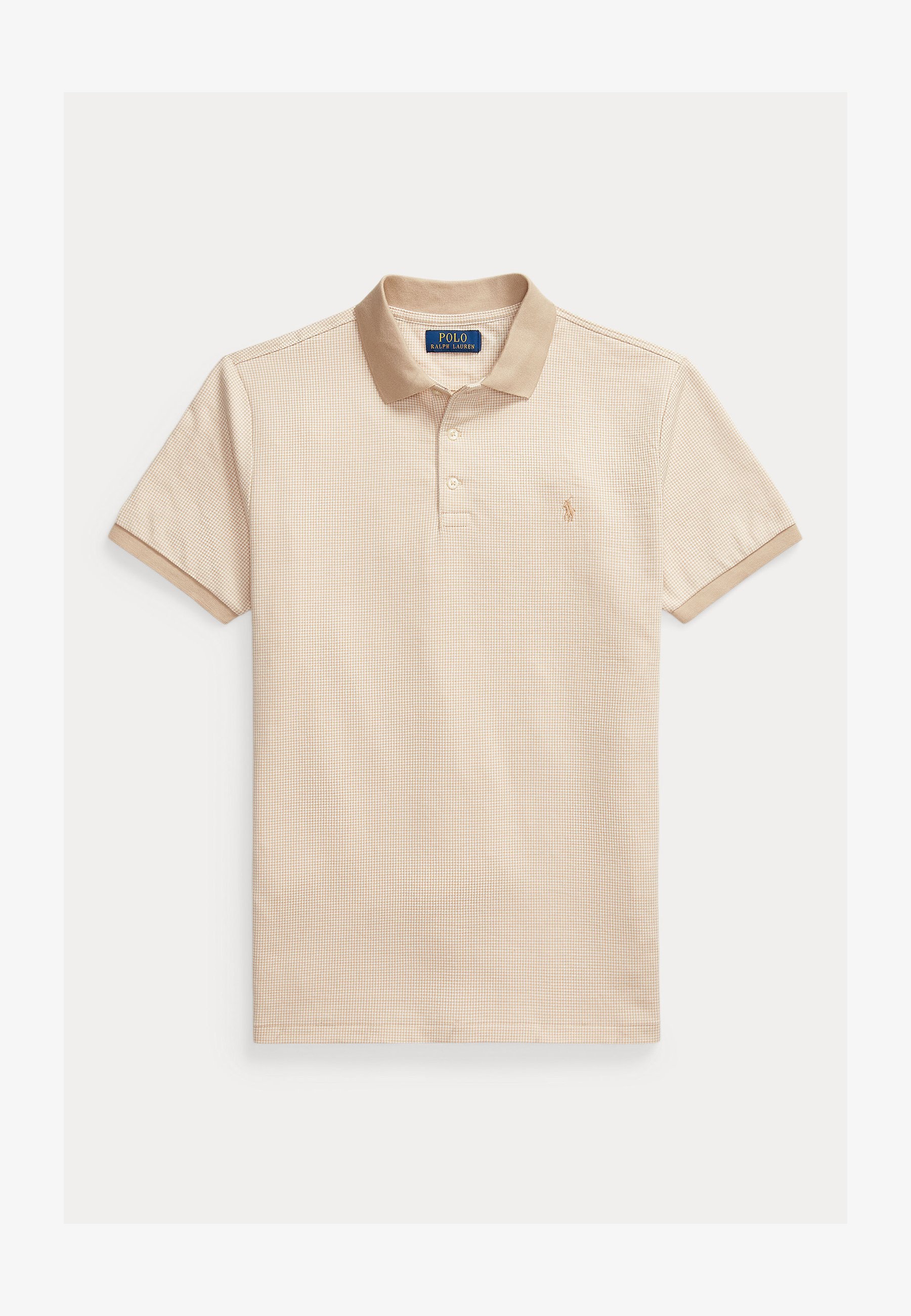 Polo Ralph Lauren CUSTOM SLIM FIT HOUNDSTOEM - Polo - sable/blanc