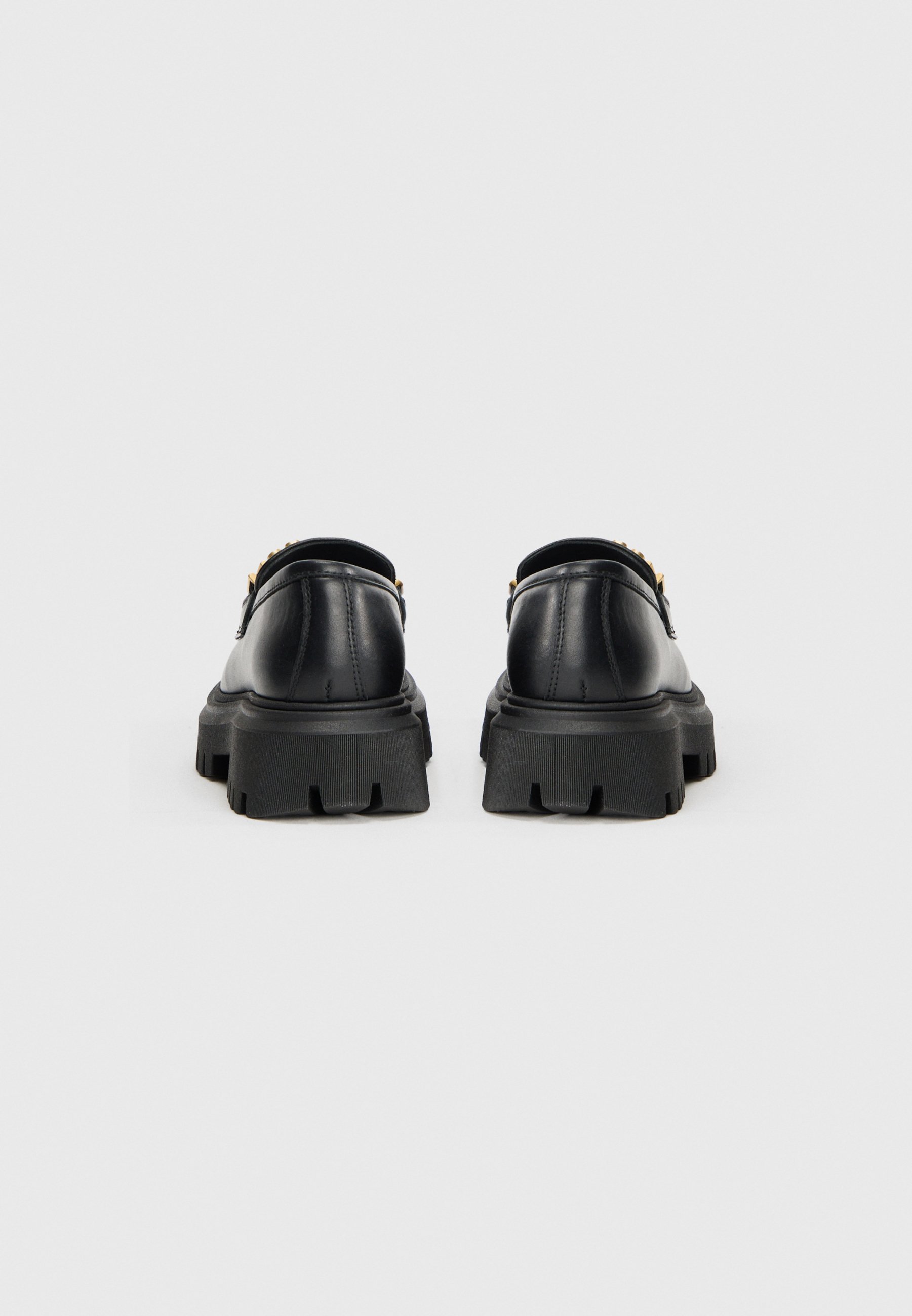 MOSCHINO UNISEXE - Mocassins - noir/doré