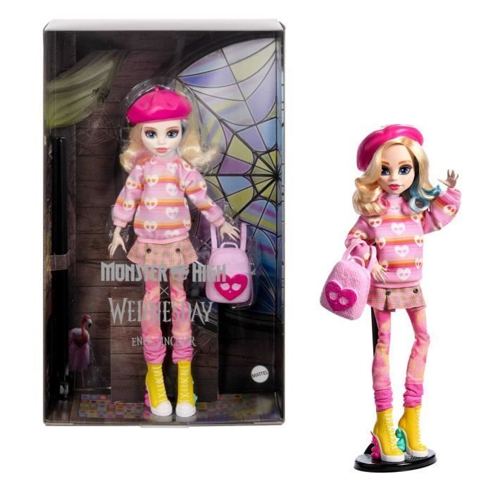 Monster High - Enid Sinclair - Dukke i lyserødt outfit med tilbehør - Monster High - HXJ05