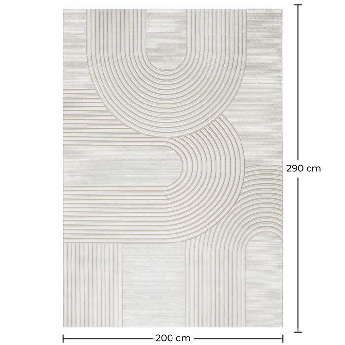Grand Tapis Design Contemporain et Moderne - Beige (290x200 cm) - Serta Beige