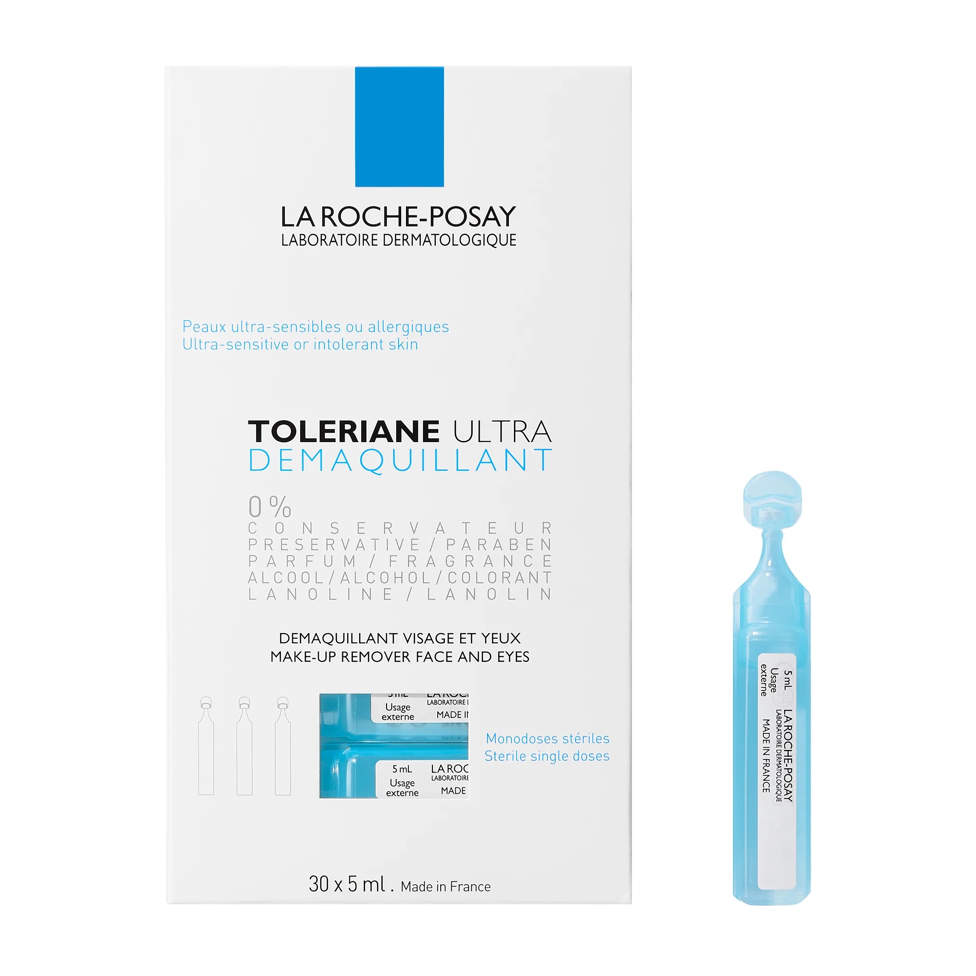 LA ROCHE POSAY La Roche Posay Toleriane Ultra wegwerp make-up remover voor gezicht en ogen