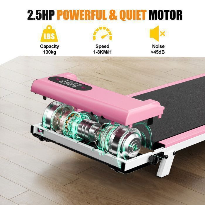 Tapis roulant pieghevole - Pedana 3 in 1 con inclinazione del 7% - Velocità regolabile da 1 a 8 km/h - Superficie 38,5 x 90 cm