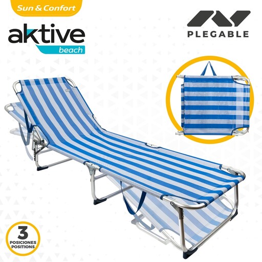 Aktive Beach 3 pozíciós alumínium összecsukható napozóágy