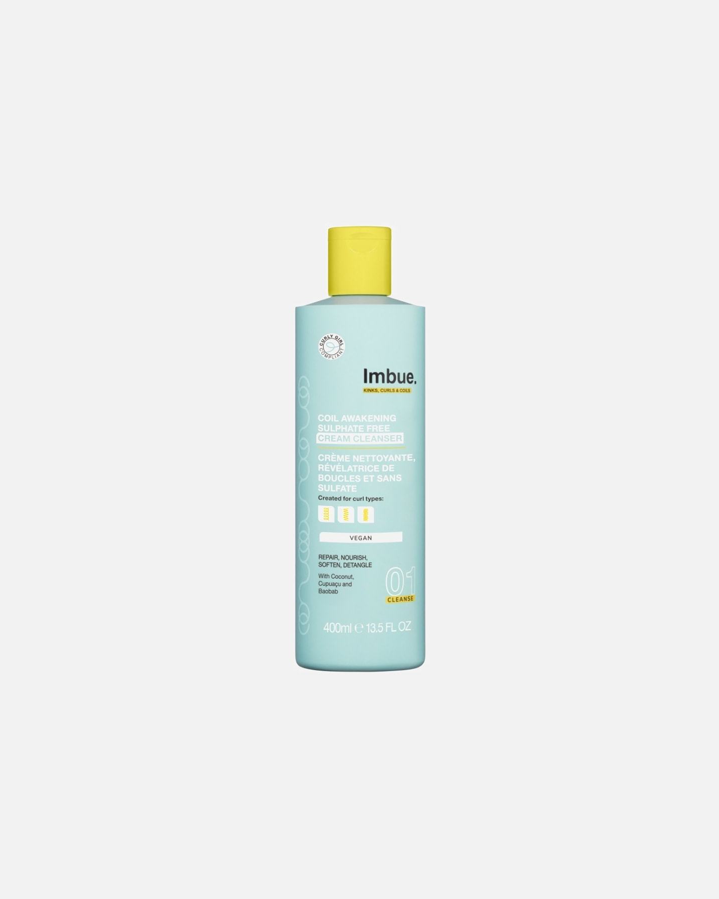 IMBUE set za njegu kose, krema za čišćenje kose za buđenje kovrča - 400 ml
