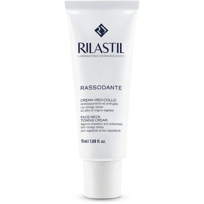 Rilastil verstevigende crème voor gezicht en hals 50 ml. Tegen huidverslapping en rimpels.