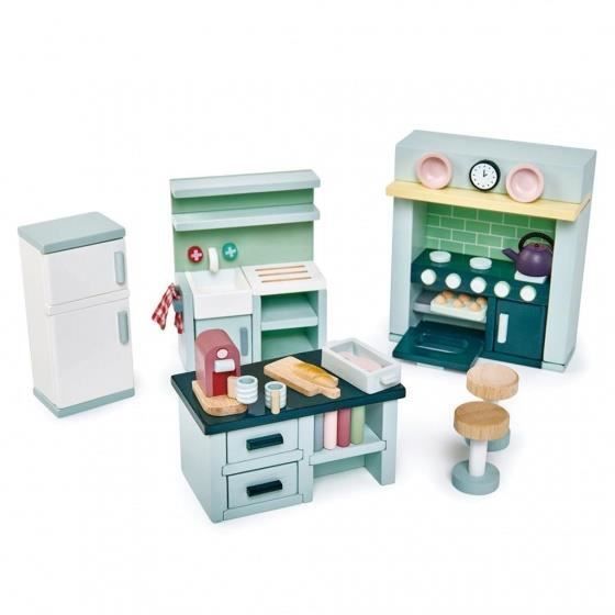 Accessoires maison de poupées - TENDER LEAF TOYS - Cuisine junior - 22 pièces - Vert - Bois