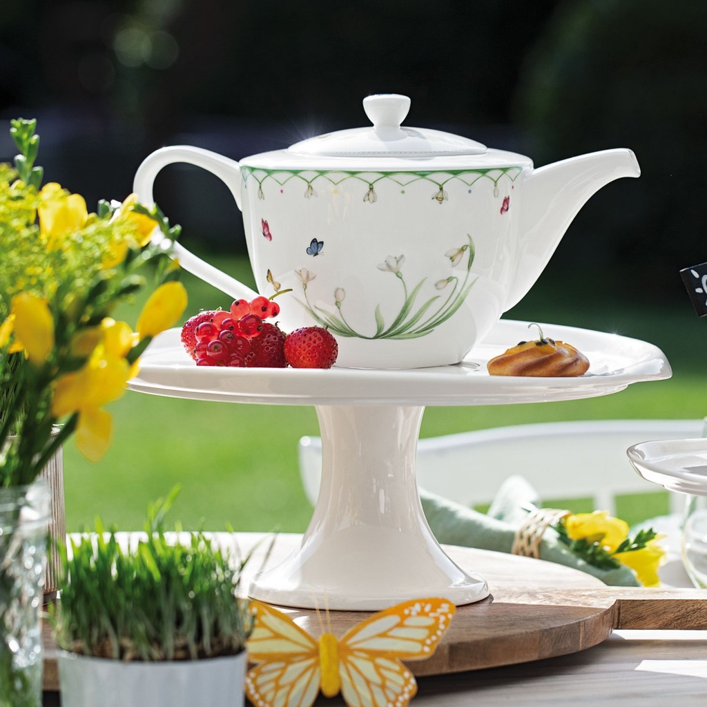 Villeroy & Boch čajnik, set od 6 dijelova. Šareni dizajn opruge – 1 komad