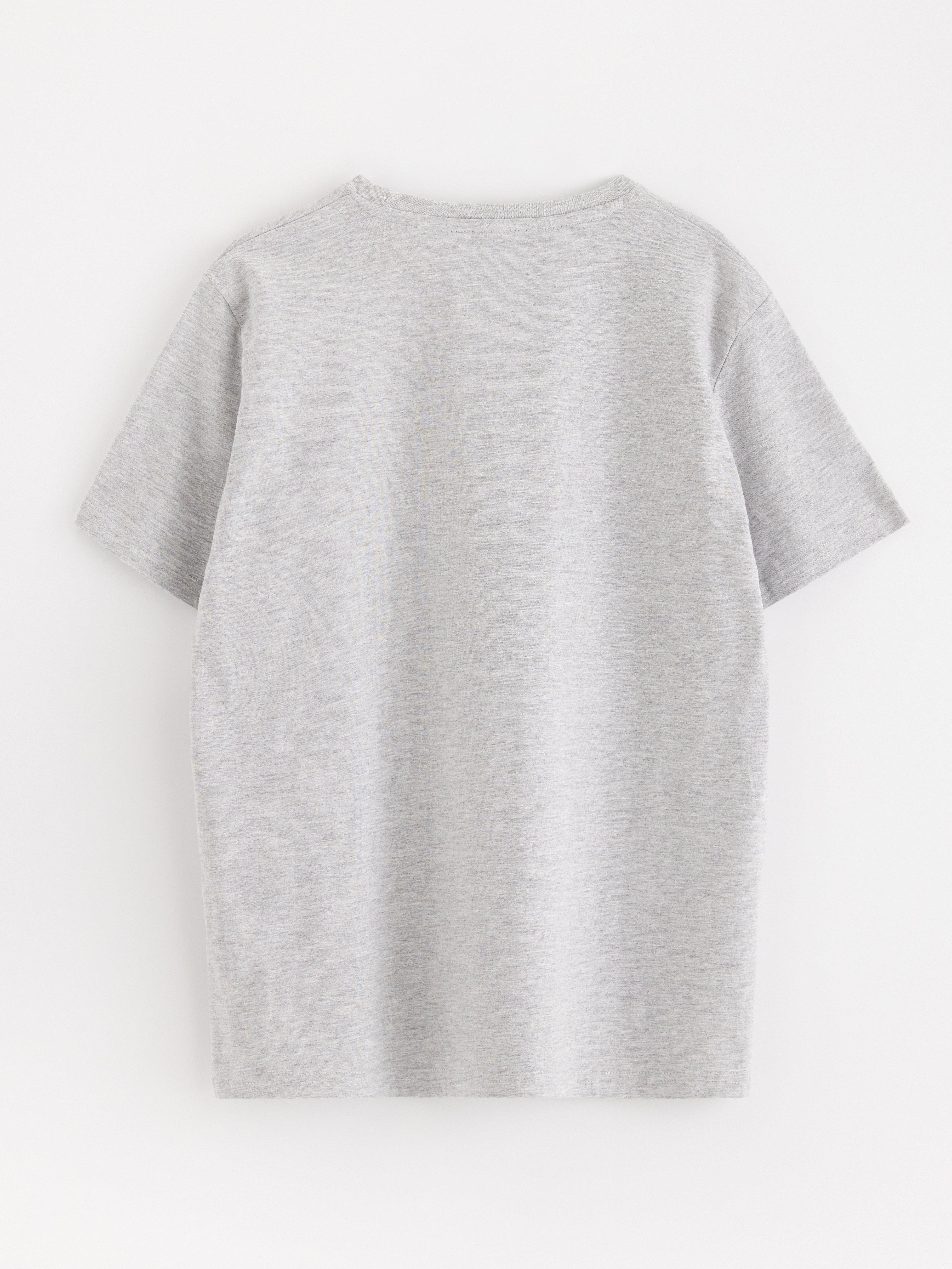Camiseta Cinza Mesclado Claro