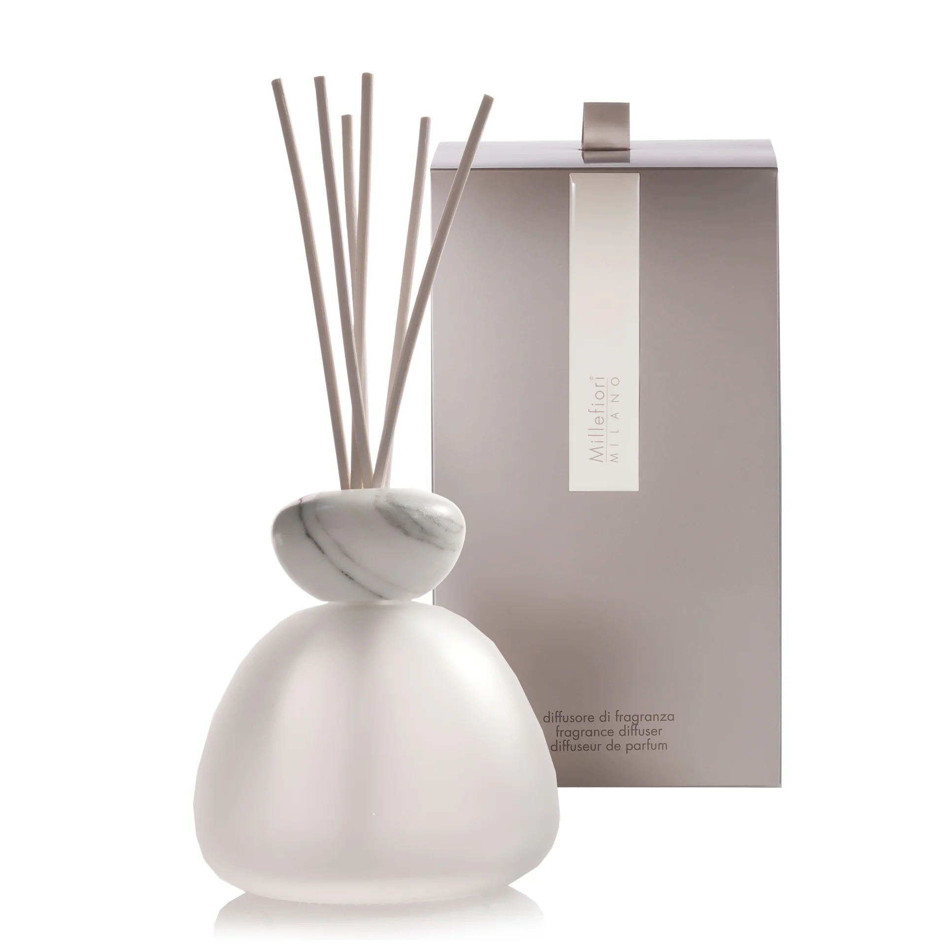 Air Design Diffusore Marble - Satinato con Tappo Bianco - Diffusore di Profumo