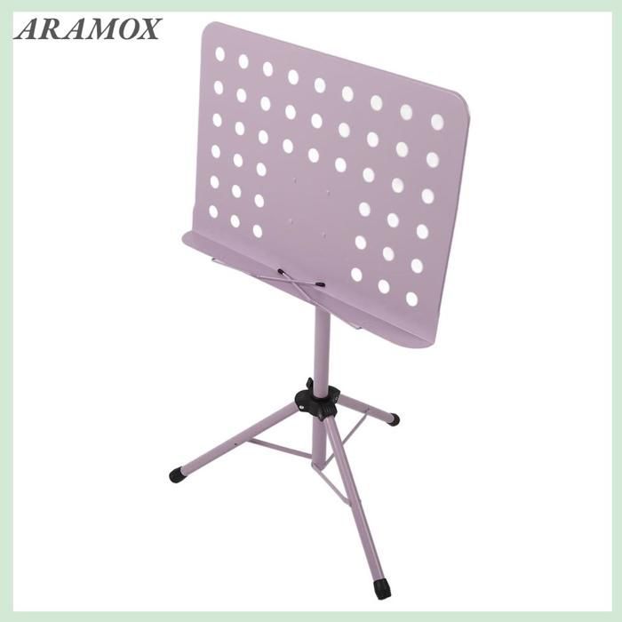 Atril para partituras ARAMOX plegable y profesional para guitarra, soporte para música, color morado.