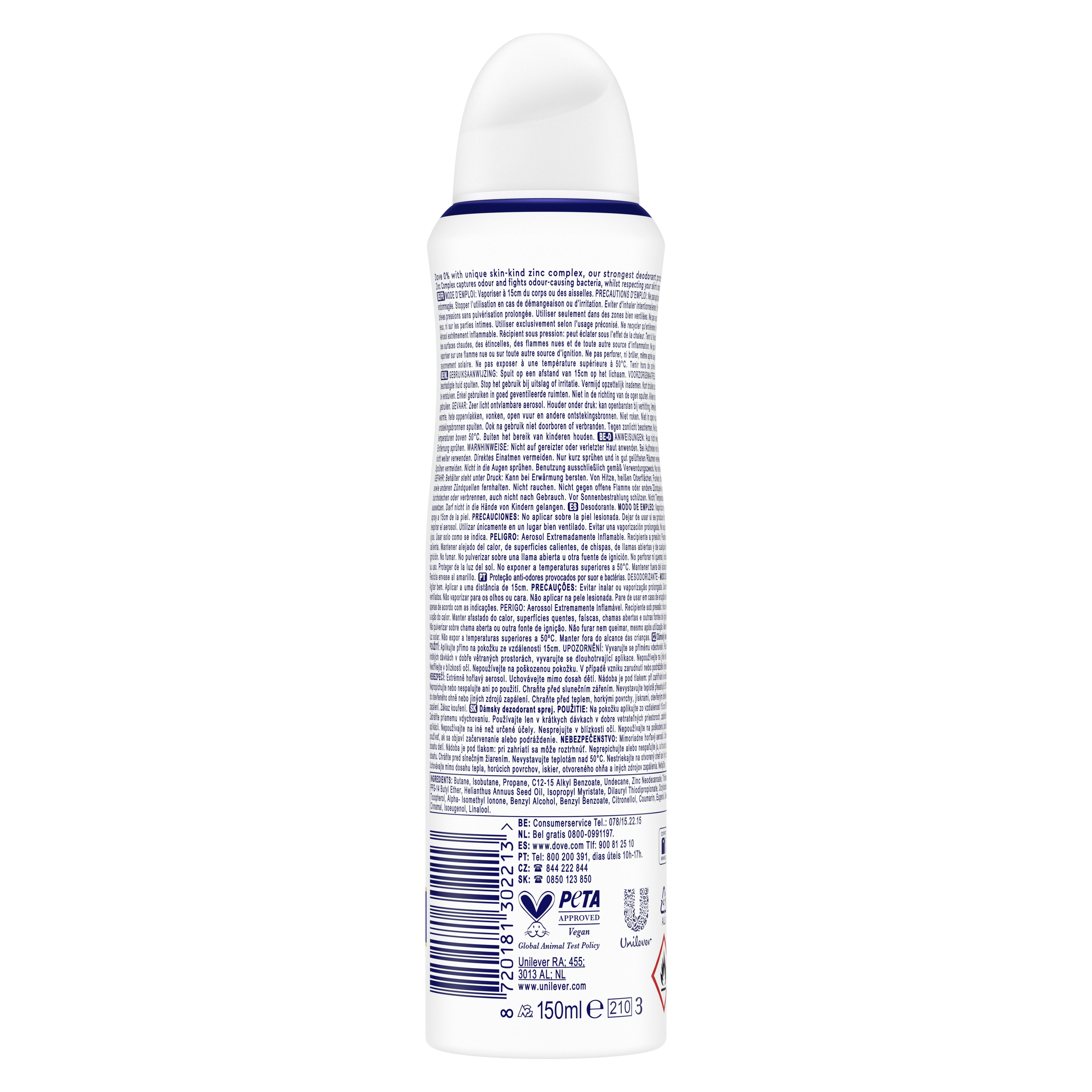 Originalni dezodorans u spreju 0% aluminija Dezodoransi bez aluminija