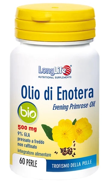 LONG LIFE LongLife Biologische Teunisbloemolie 500 mg Voedingssupplement voor de huid 60 korrels Voor een gezonde huid