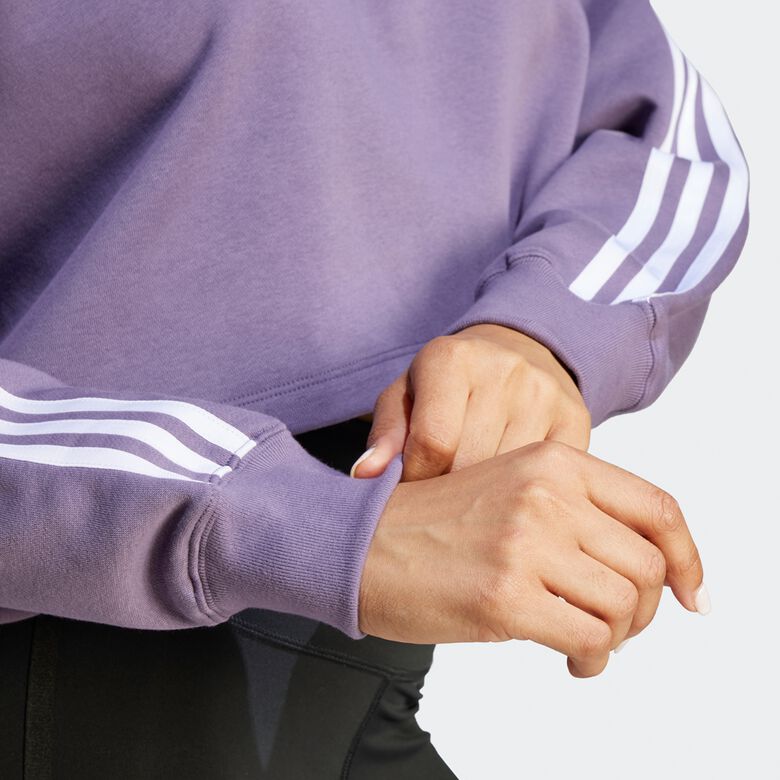 Sudadera con capucha cropped adicolor 3 Rayas