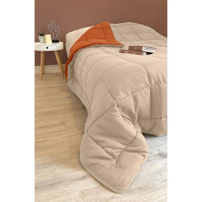 CALGARY - Edredom de Microfibra Quente 400g/m² - Pebble & Ginger - 240 x 260 cm