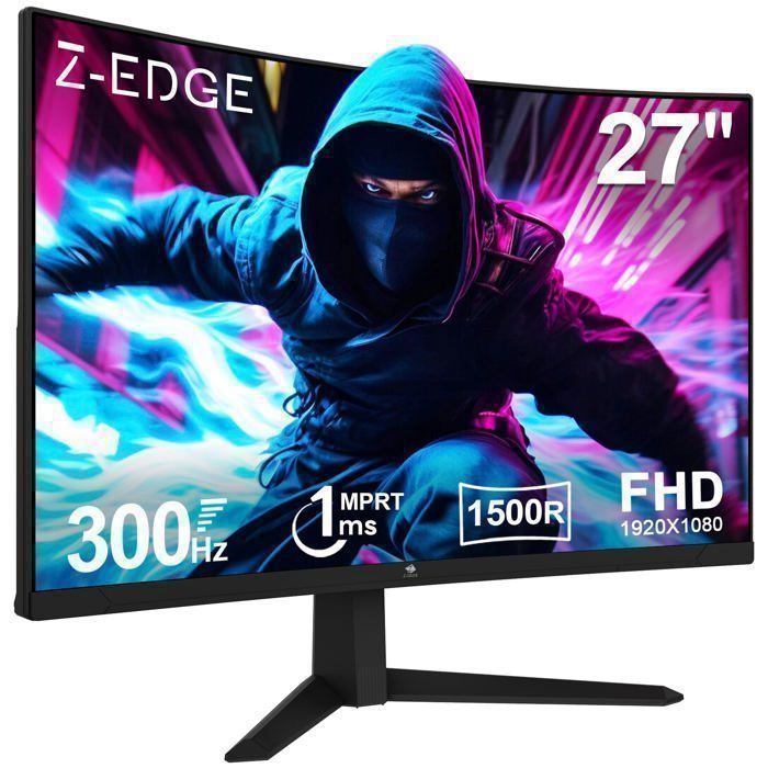 Monitor da gioco curvo Z-EDGE UG27S per PC, 27