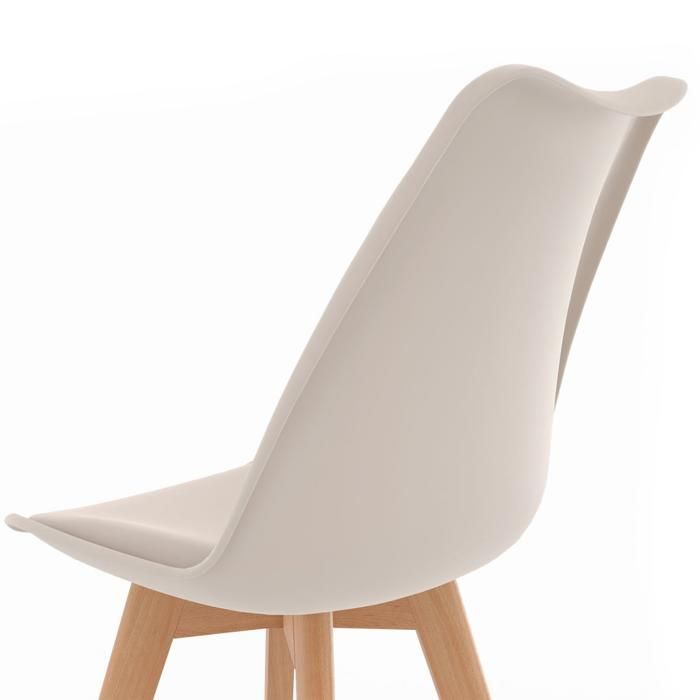 IDMARKET Lot de 6 chaises scandinaves SARA beige pour salle à manger