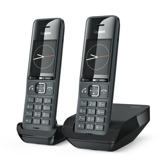 Gigaset COMFORT 520 Duo Telefono Cordless Nero Titanio con Rubrica 200 Contatti