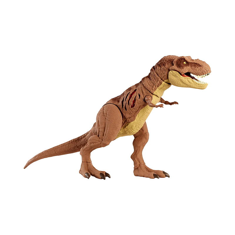 Tyrannosaurus rex Jurassic -sanalla äärimmäistä vahinkoa