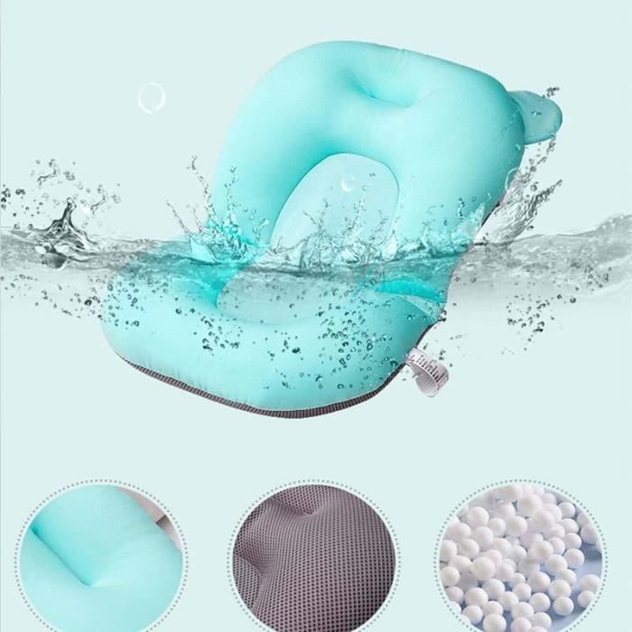 Tapis de bain pour nourrisson bébé - FOLAYA - Flottant coussin de bain - Bleu - 6 mois et plus