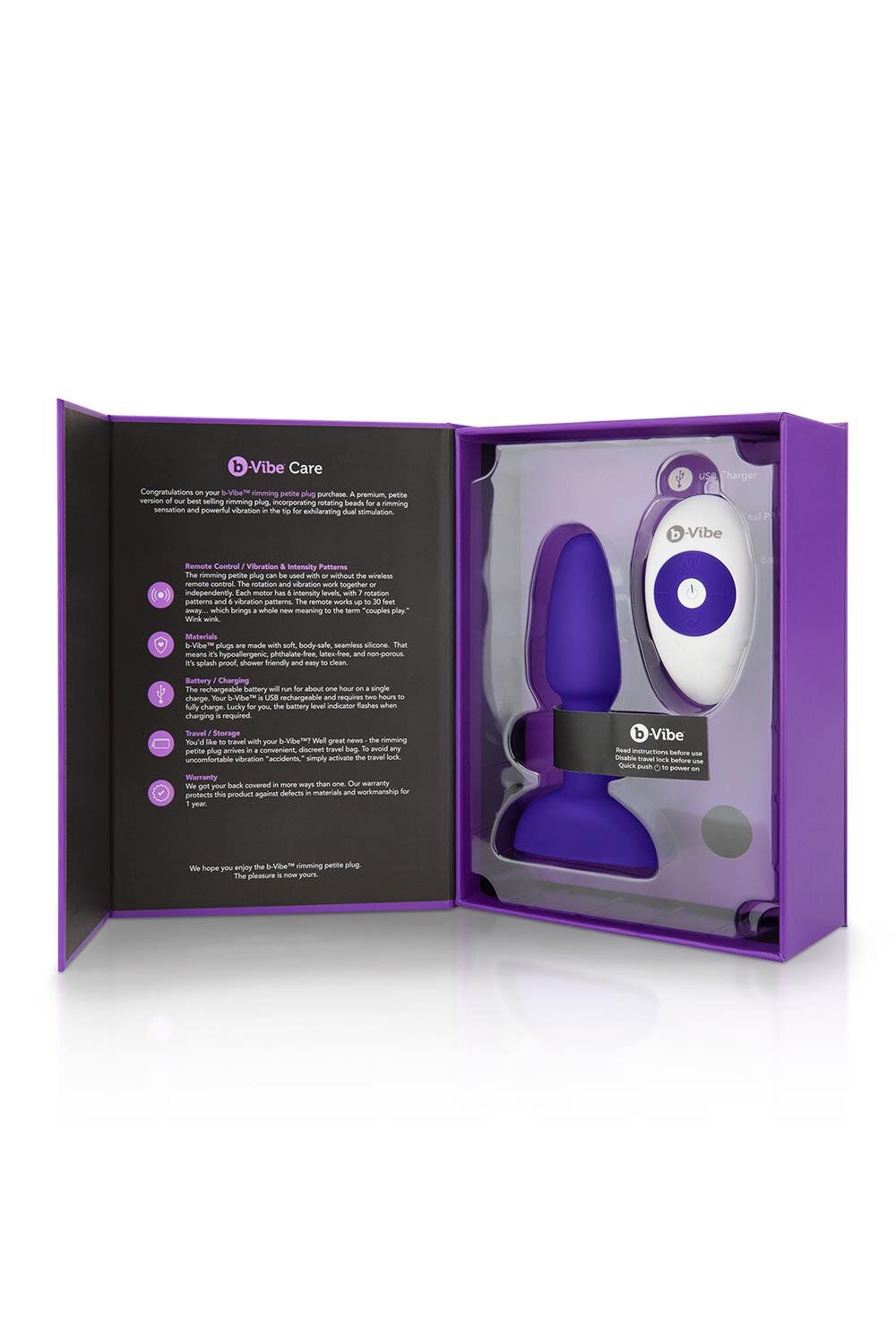 B-Vibe Rimming Petite Purple