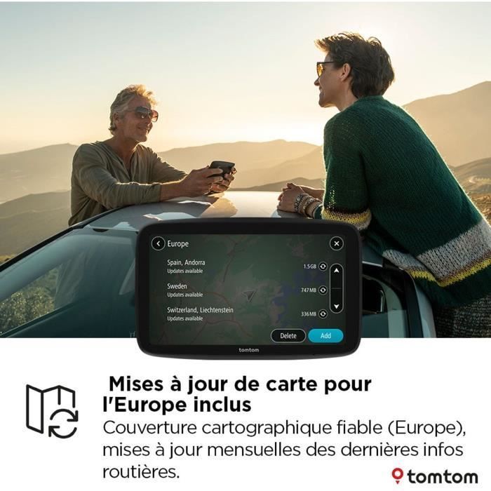 TomTom GO Classic 5 de 2.ª generación - GPS para coche - Pantalla de 5 pulgadas - Información de tráfico TomTom - Asistente de mantenimiento de carril - Mapa europeo de 27 pulgadas