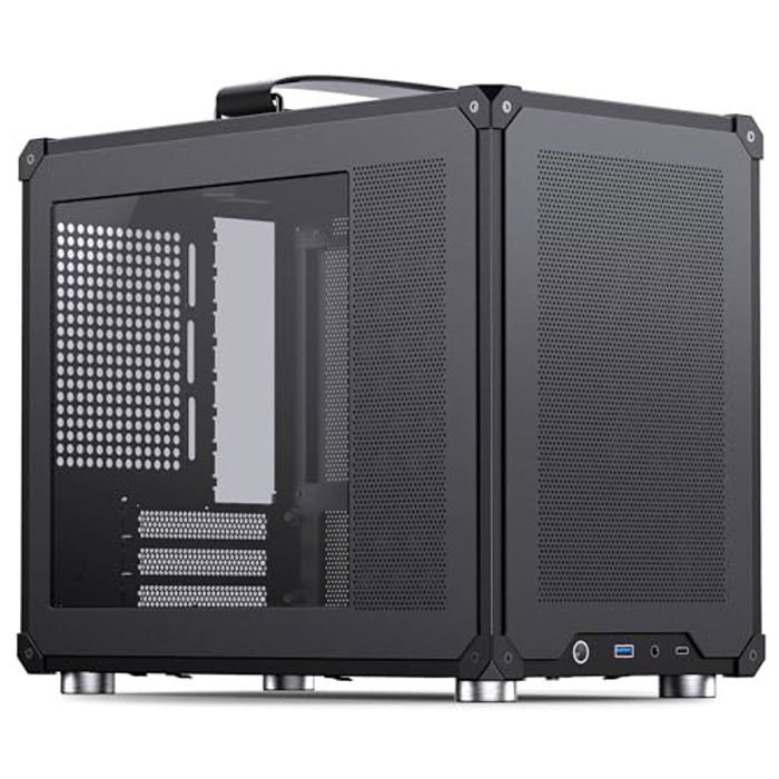Boîtier PC - Jonsbo - C6 MAX - Noir - mATX - Poignée de transport - Maille Airflow