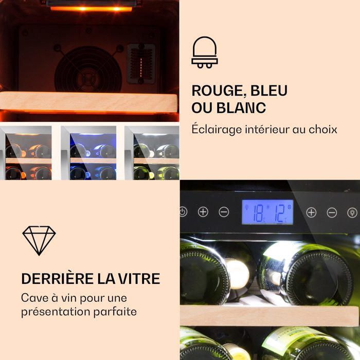 Wine cellar - Klarstein Vinovilla Duo 17 - 53 L / 17 bottles - 2 zones