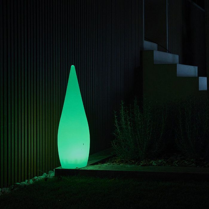 Wireless outdoor floor lamp - LUMISKY - CLASSY C80 - Dimmable multicolor LED - Remote control - H80 cm