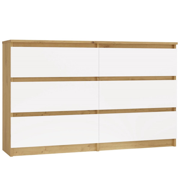 Komoda Malwa M6 120 Dąb Artisan Biały