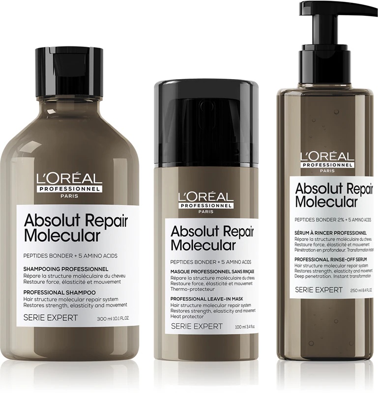 L'Oréal Professionnel Serie Expert Absolut Repair Molecular patogi pakuotė pažeistiems plaukams