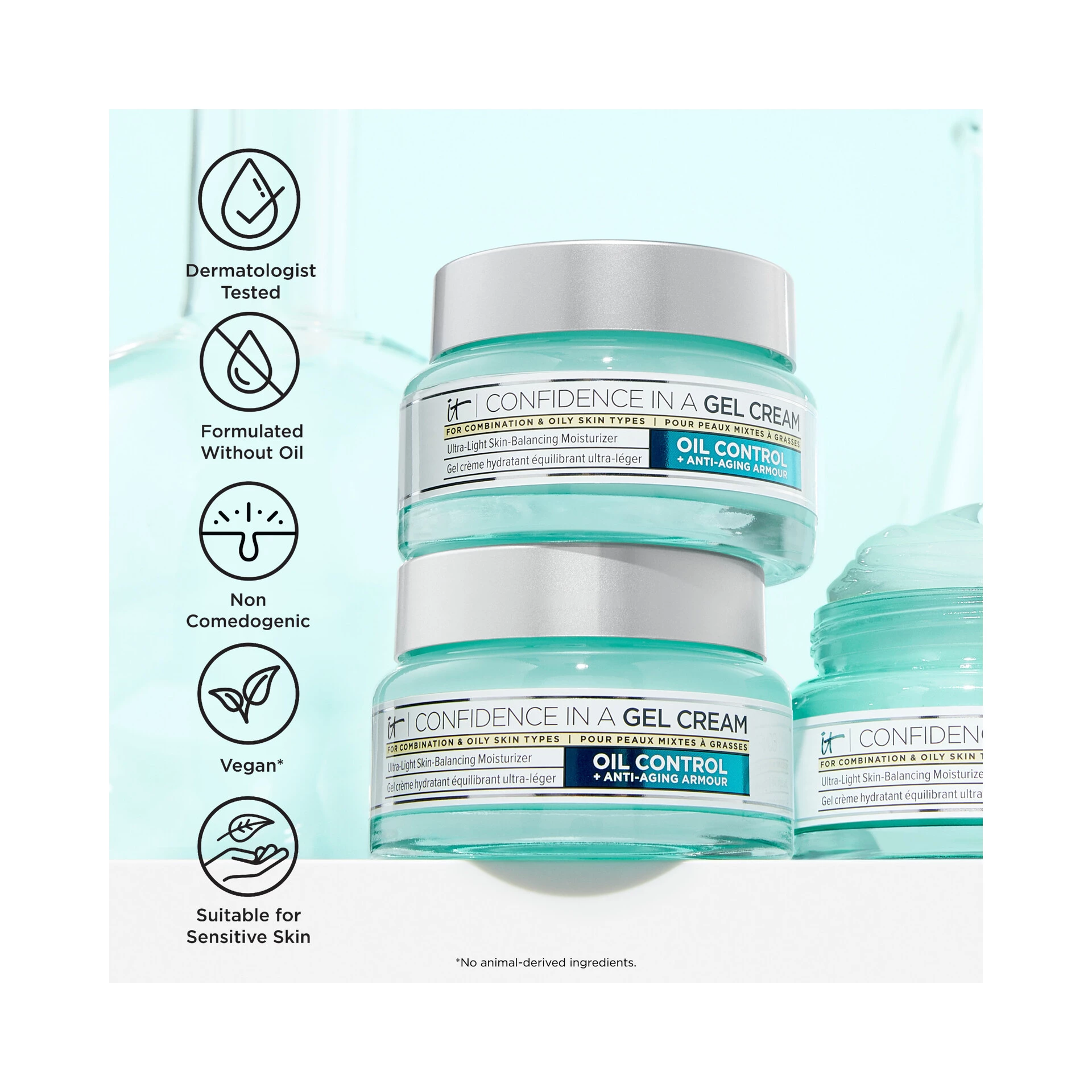 Cremă-gel anti-sebum Confidence In A Seed Control 60 ml - IT Cosmetics