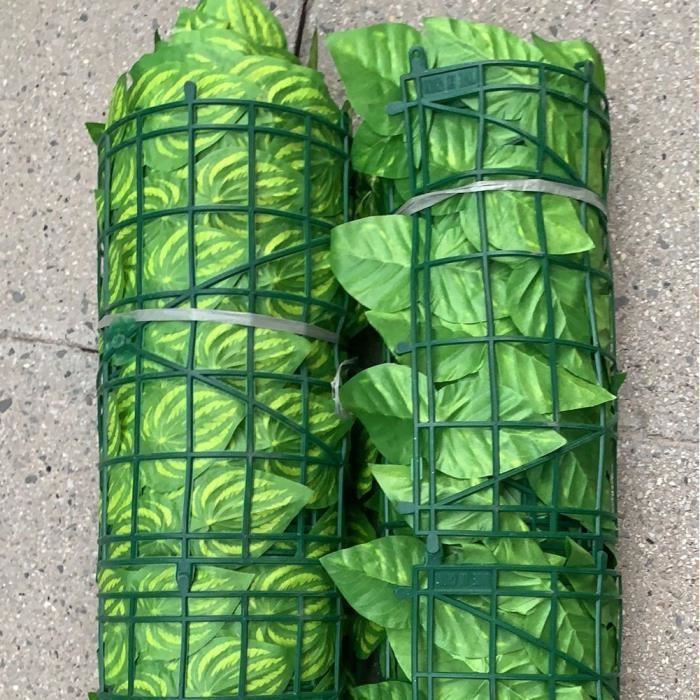 Painel de vedação - NAISIDIER - Folha artificial - 300x50 cm - Verde - Proteção para jardim