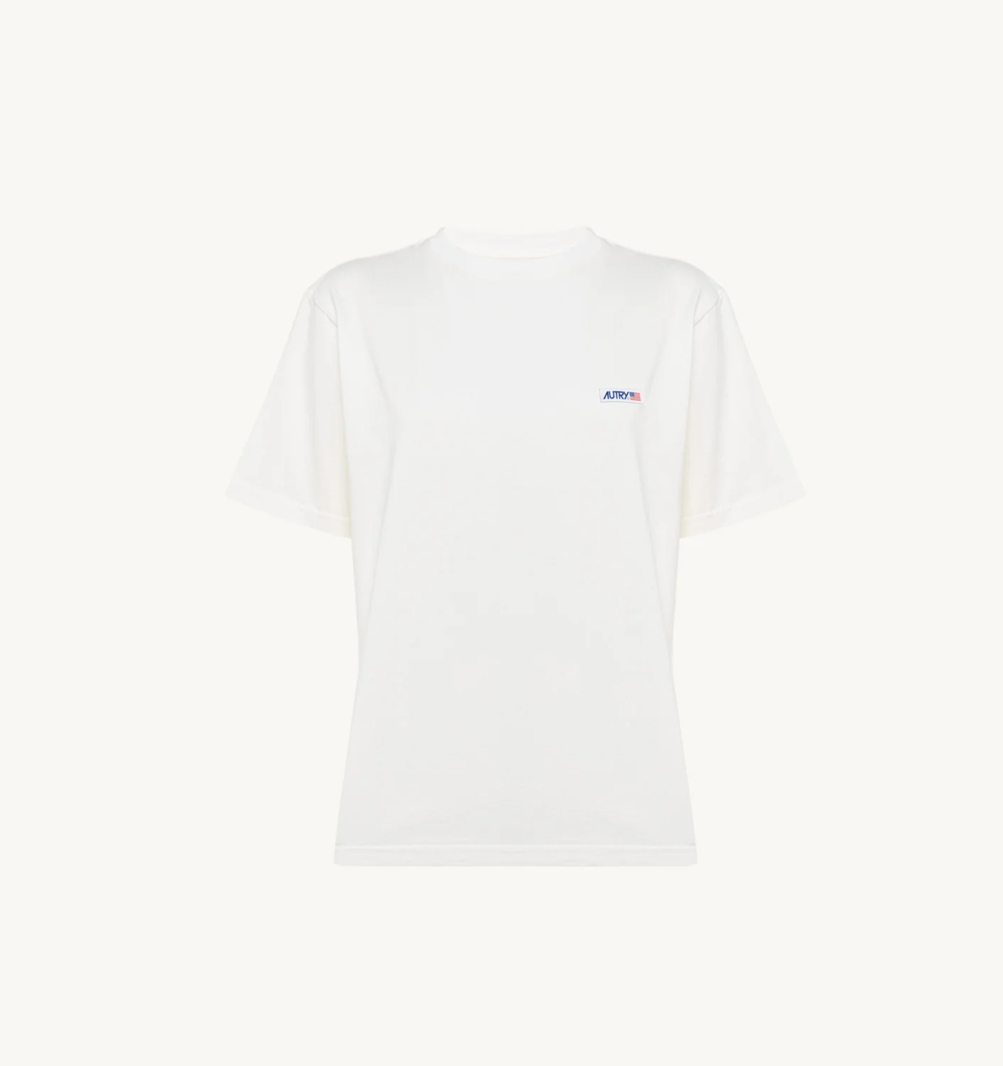TRICOU LABEL DIN JERSEY ALB DE BUMBAC