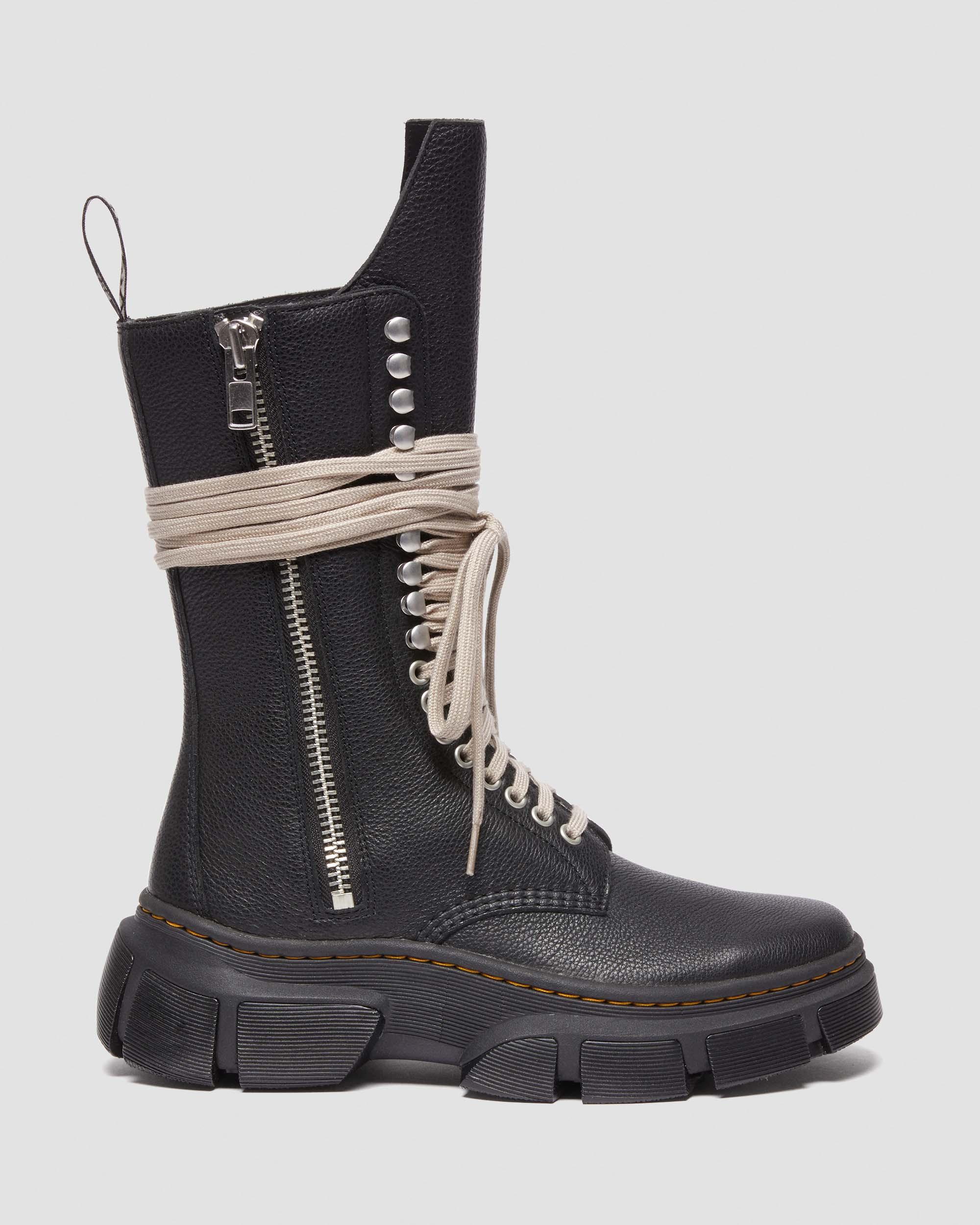 1918 Rick Owens DMXL Tall Leather Lace Up Boots