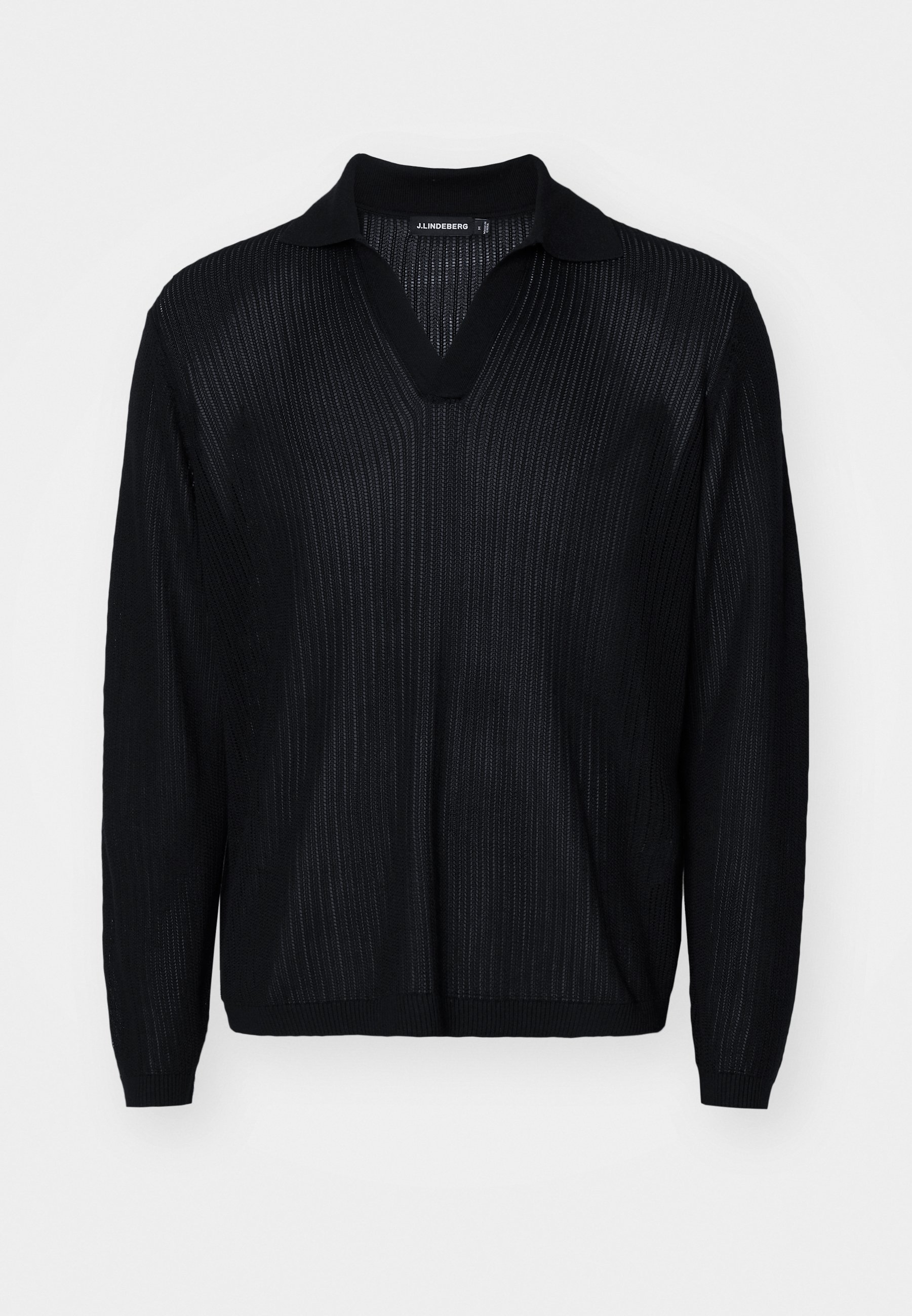 J.LINDEBERG TONI Pullover mit offenem Kragen – schwarz