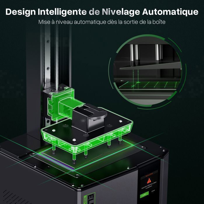 Impressora 3D ELEGOO Mars 5 com tela 4K, resina inteligente MSLA, impressão rápida a 70 mm/h e grande área de impressão.
