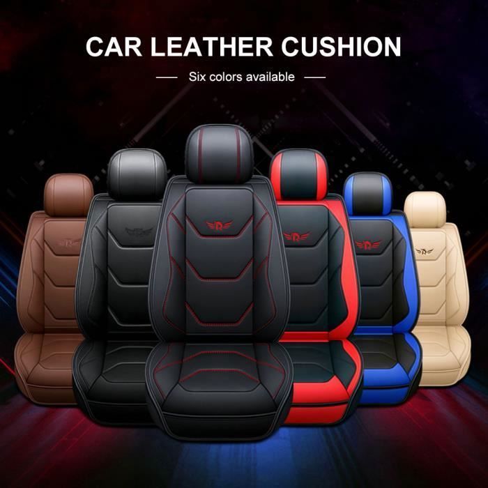 Car Seat Cover - MOMOTOU - Universal - PU Leather - Red - 2 pieces