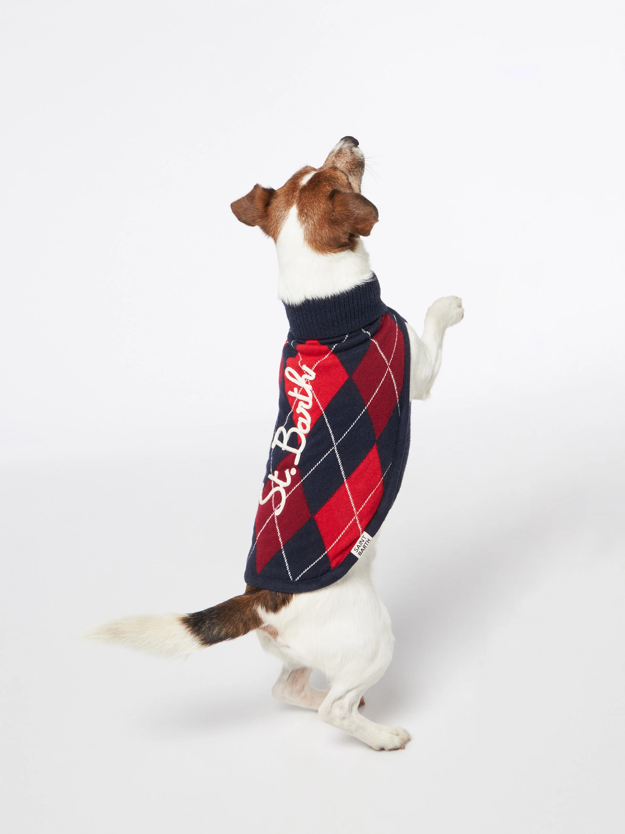 Trui voor honden met argyleprint