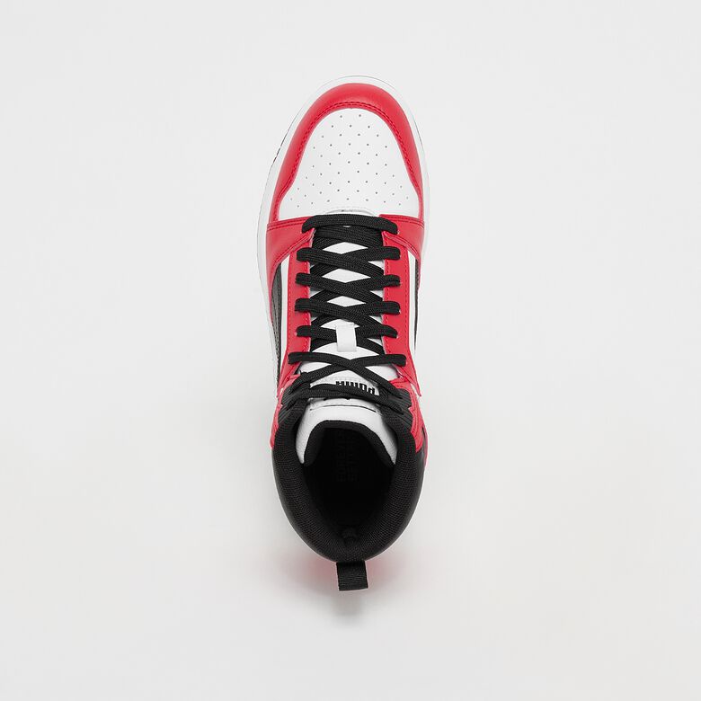 Rebound V6 Mid Jr puma blanco/puma negro/para siempre rojo (GS)
