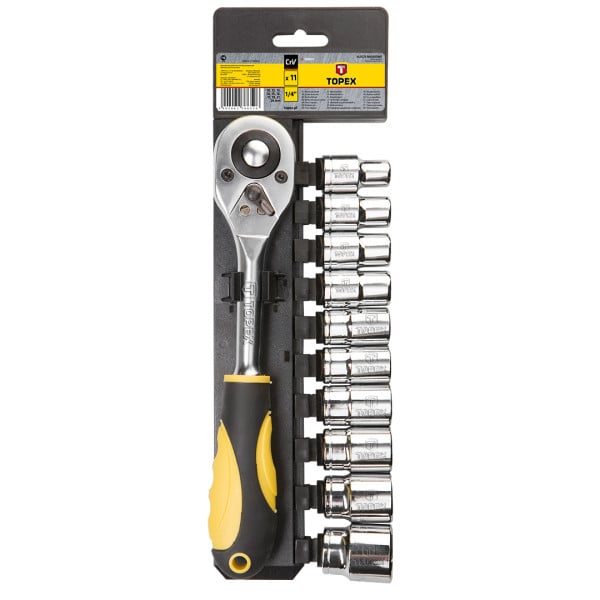Klucze nasadowe 1/2”, 11 szt. TOPEX 38D652